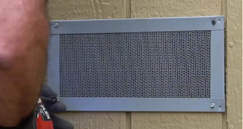 vent screen on wood home